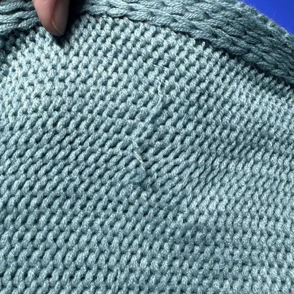 NWT Davi & Dani Dolman Sleeve Knit Pattern Cardigan Blue Casual Boho Size 3XL - Picture 10 of 14